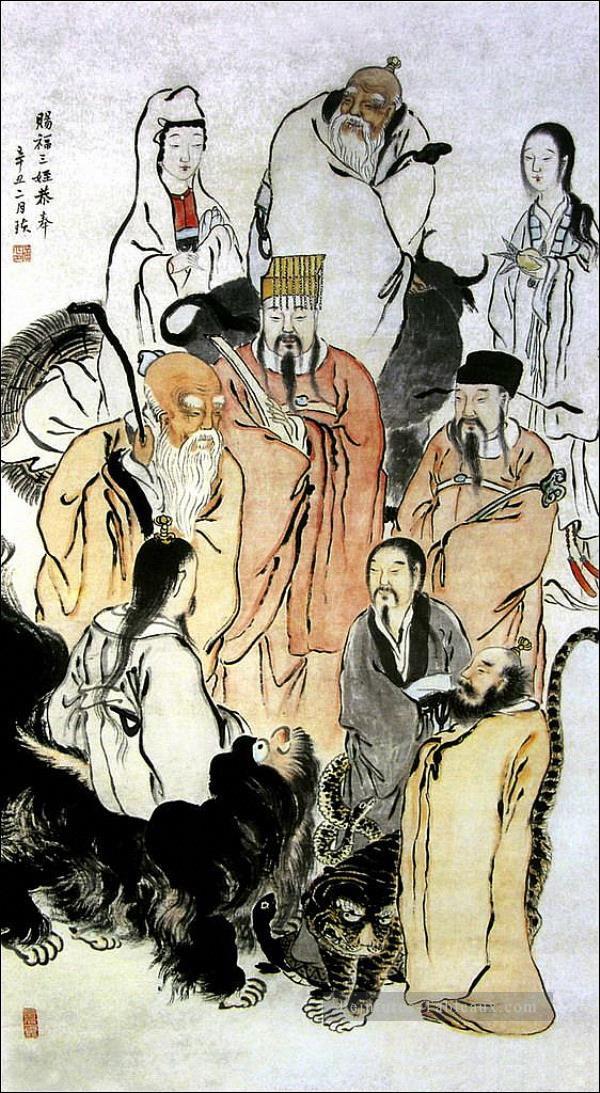 Figures de Qi Baishi Art chinois traditionnel Peintures à l'huile